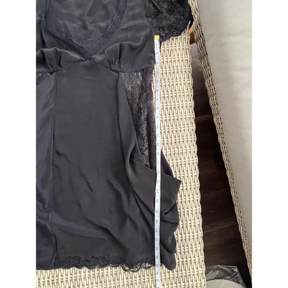 ALLSAINTS‎ Spitalfields 100% Silk Lace Tulip Hem Dress 6 Y2K grunge boho rock - Picture 9 of 9